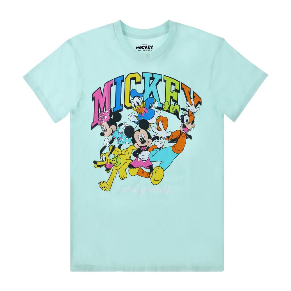 Mickey And Friends Graphic Tee Extra Large Light Green