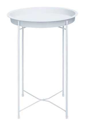 Easy Modern Metal Tray Table White