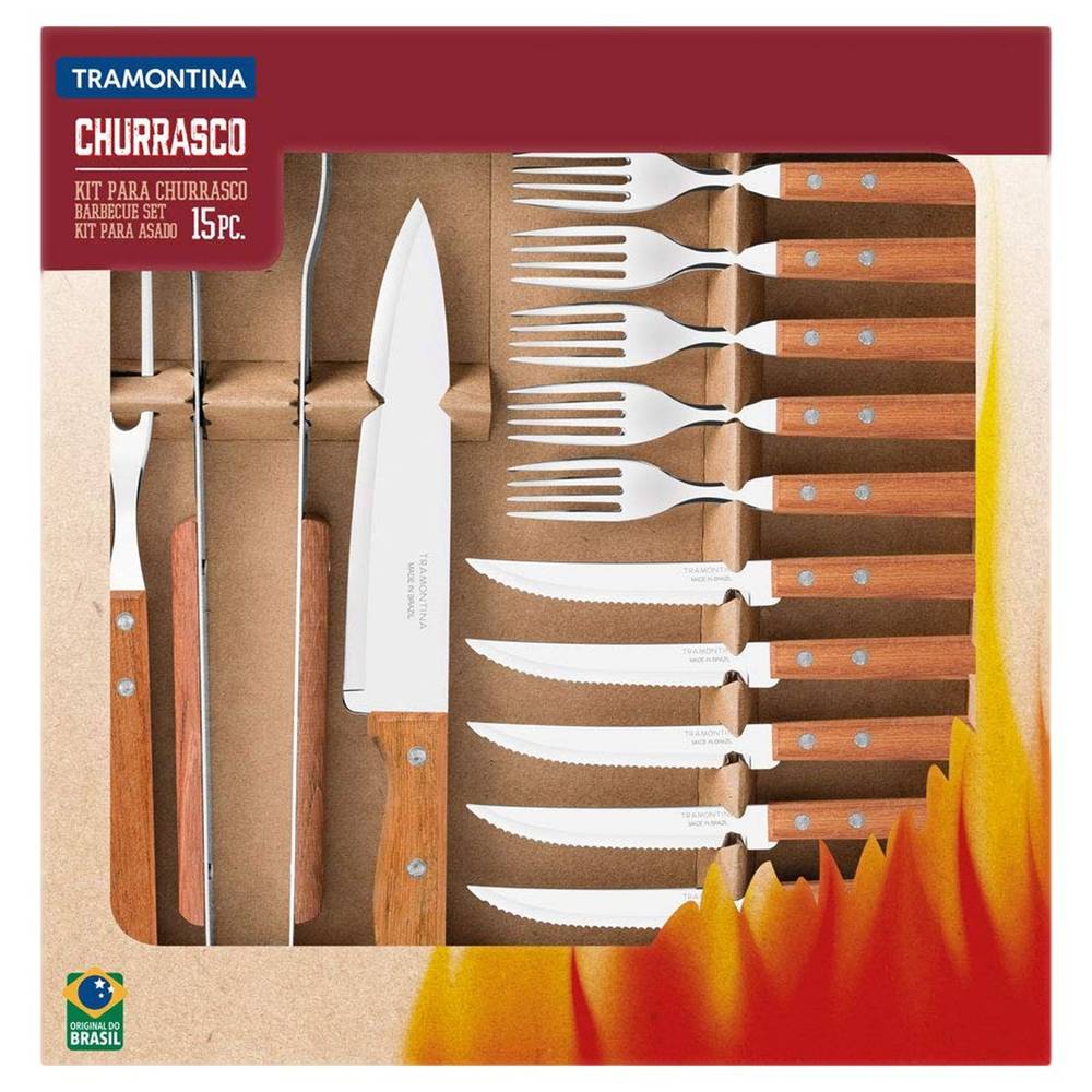 Kit para churrasco em inox