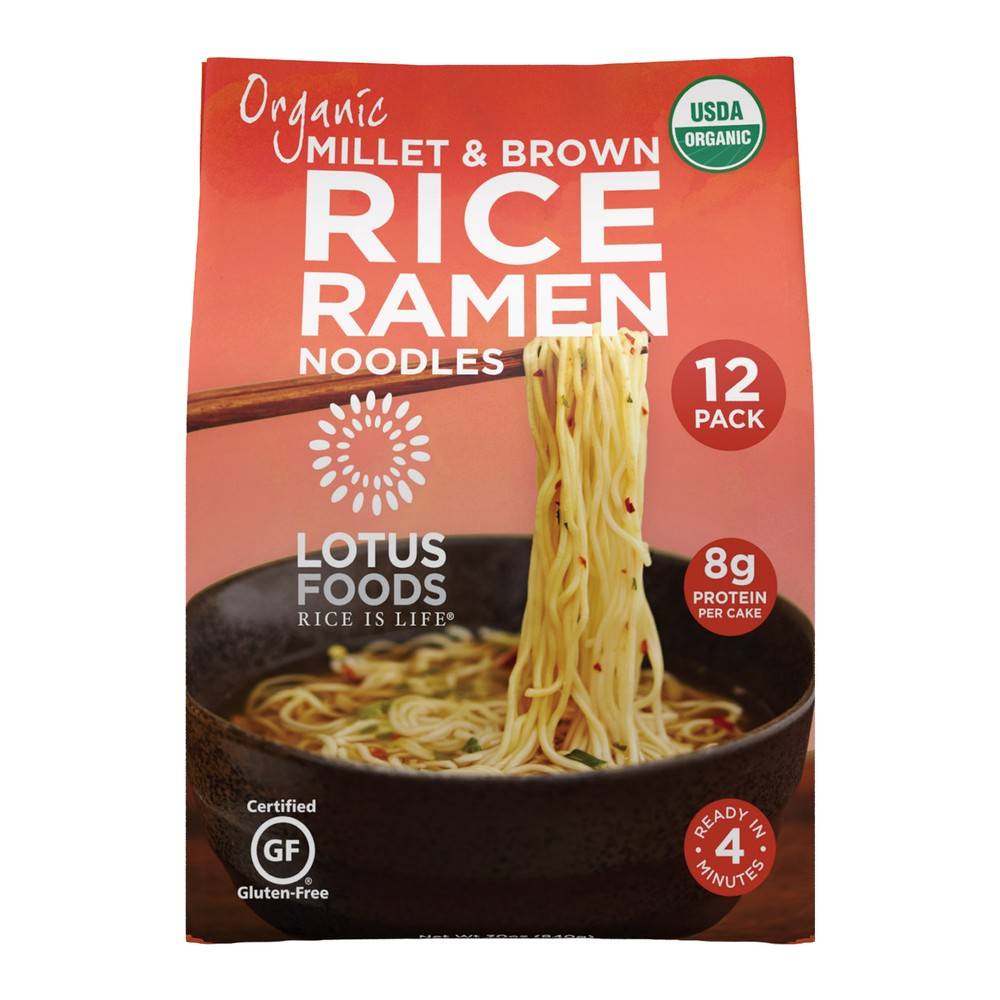 Lotus Foods Organic Millet & Brown Rice Ramen (2.5 oz, 12 ct)