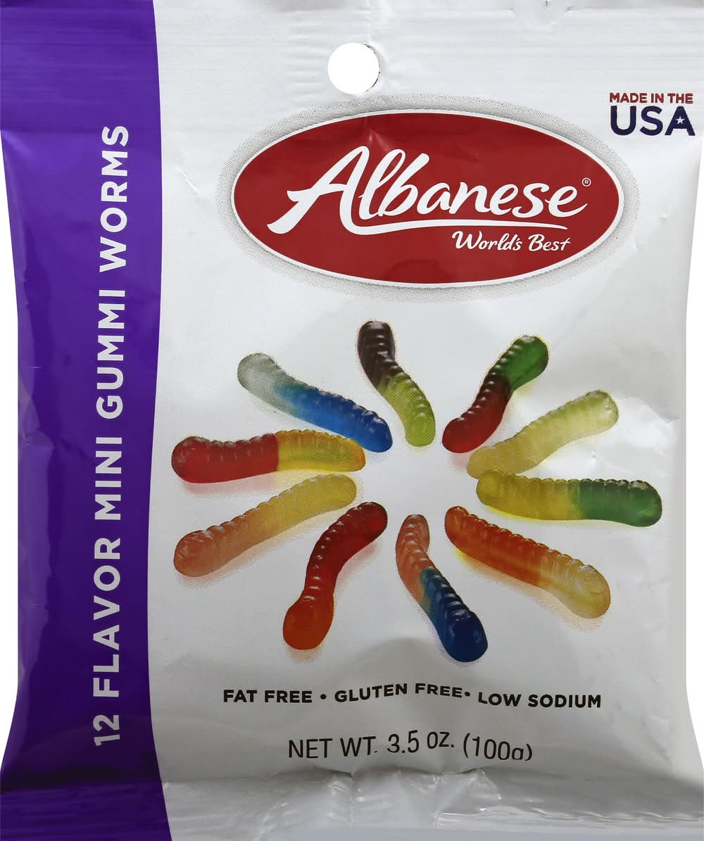 Albanese 12 Flavor Mini Gummi Worms (3.5 oz)