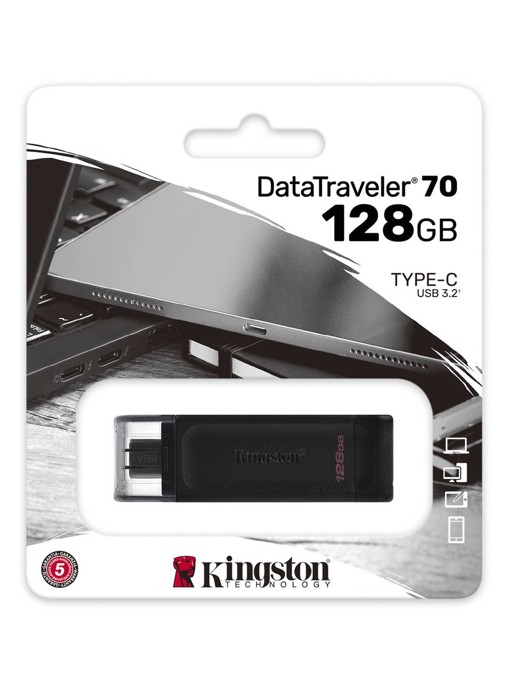 Kingston pendrive 128 gb usb-c 3.2 exodia (1 un)