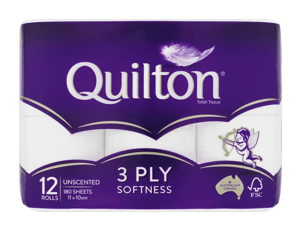 Quilton Unscented Toilet Tissue 3 Ply (12 pack)