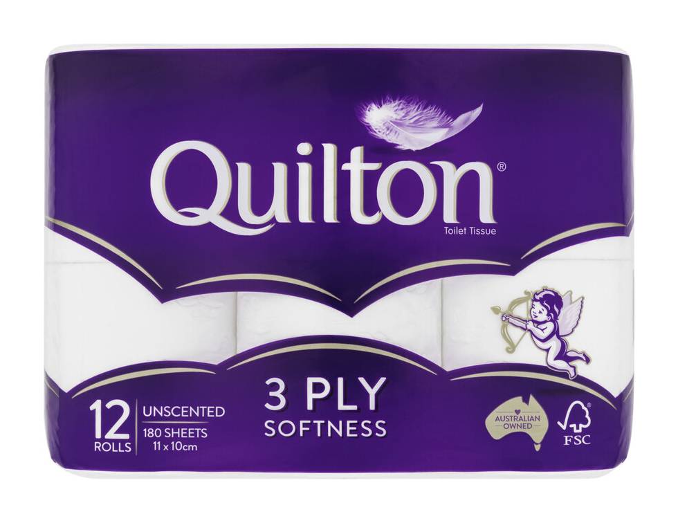 Quilton Unscented Toilet Tissue 3 Ply (12 pack)