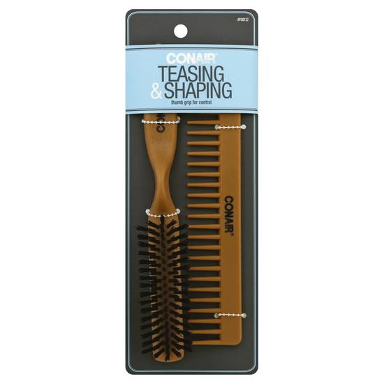 Conair Teasing & Shaping Hairbrush & Haircomb