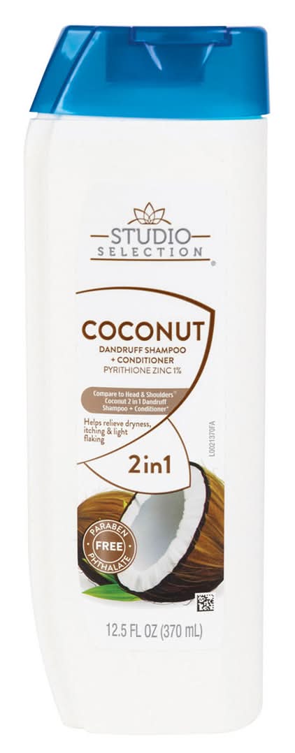Studio Selection Coconut 2 In 1 Dandruff Shampoo + Conditioner 12.5 Fl Oz