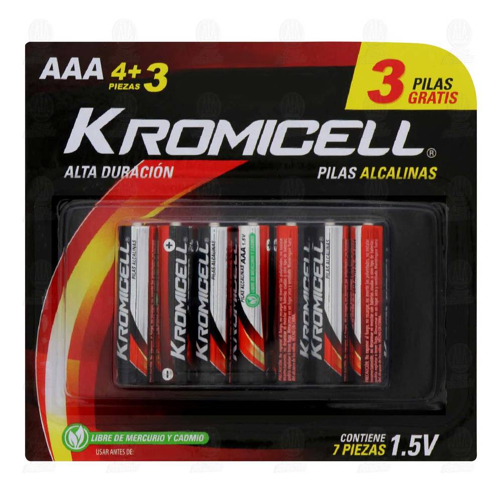 Kromicell · Pilas alcalinas, AAA (7 un)