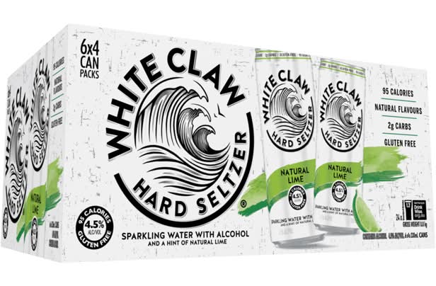 White Claw Seltzer Lime Can 24X330Ml