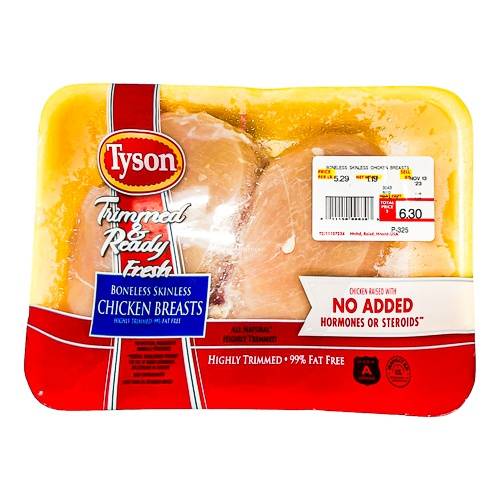 Tyson Trimmed & Ready Boneless & Skinless Chicken Breast - 1-2.11lbs - price per lb