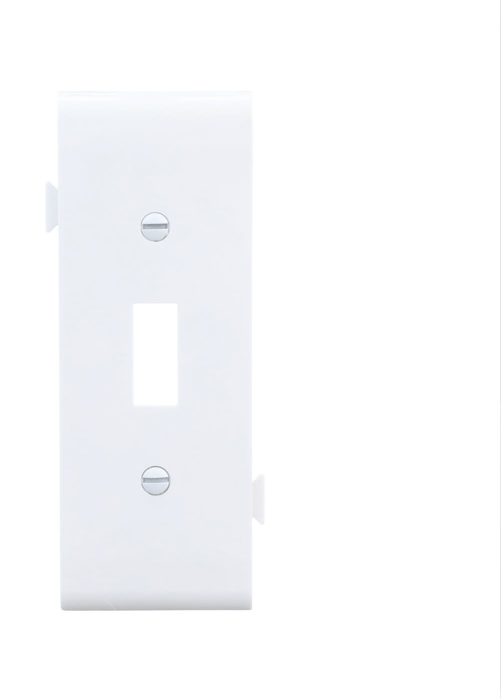 Eaton 1 -Gang Midsize Size White Polycarbonate Indoor Toggle Wall Plate