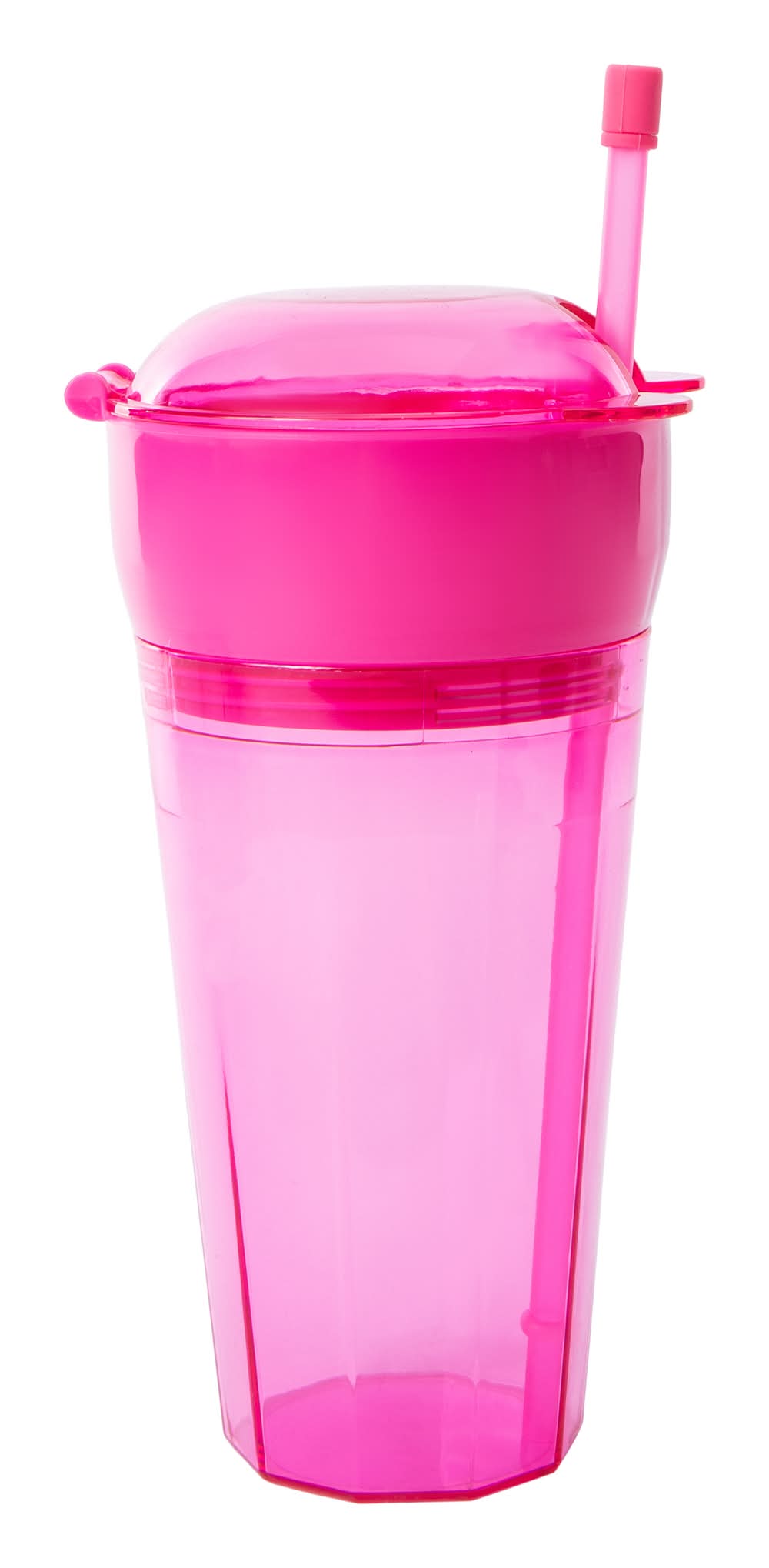 Snack Stash Tumbler With Straw 19oz Pink