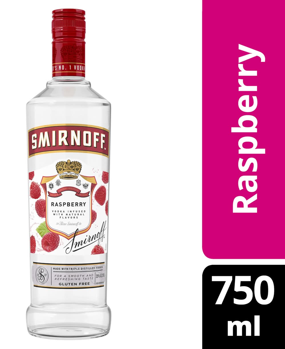 Smirnoff Flavored Vodka, Raspberry (750 ml)
