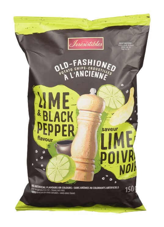 Irresistibles croustilles à l'ancienne - old-fashioned potato chips (lime-poivre noir)