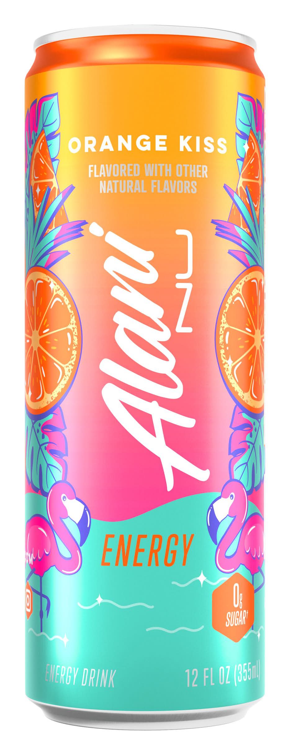 Alani Nu Zero Sugar Energy Drink, Orange Kiss (12 fl oz)