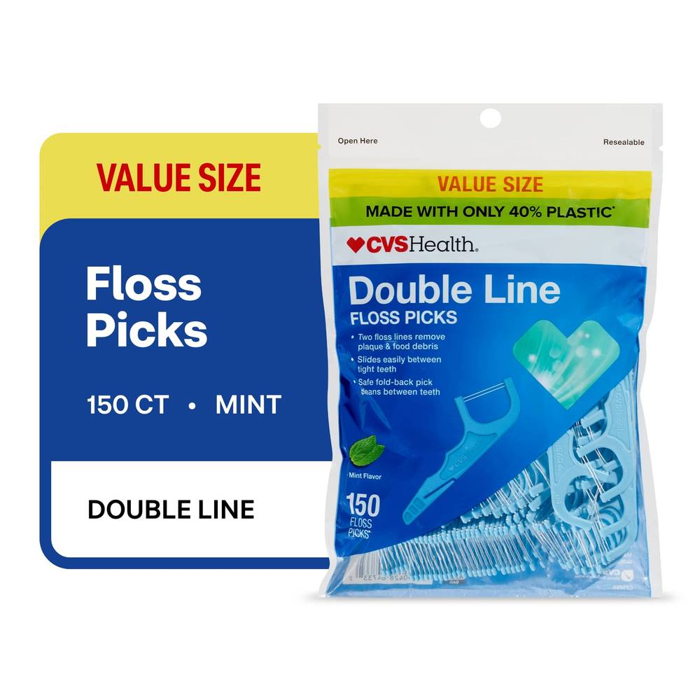 Cvs Health Double Line Floss Picks (mint)