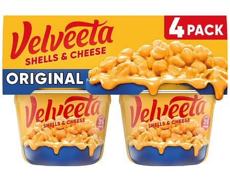 Velveeta Original Microwaveable Shell Pasta & Cheese Sauce (4 x 2.39 oz)