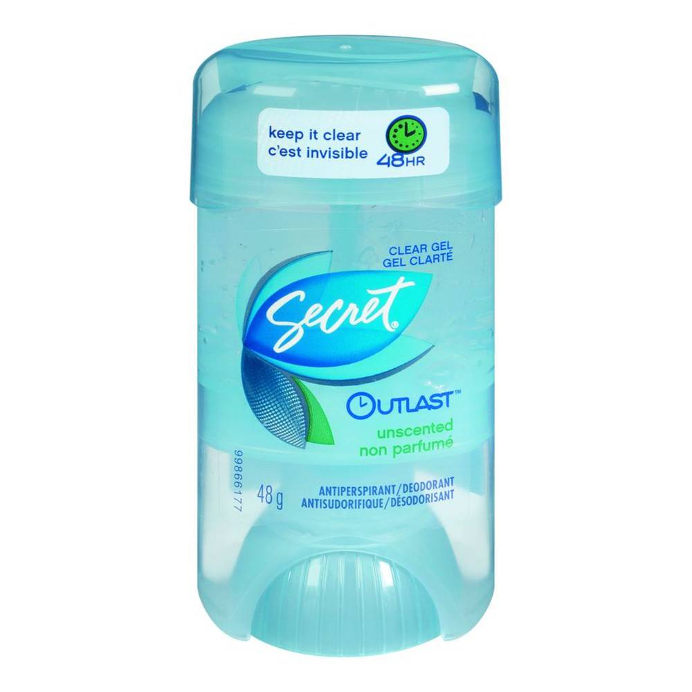 SECRET Outlast Clear Gel, Unscented (45 g)