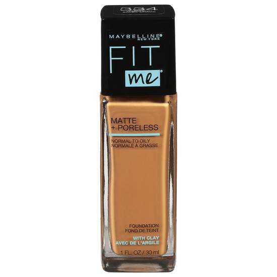 Maybelline Fit Me Warm Sun 334 Matte + Poreless Foundation With Clay (warm sun)