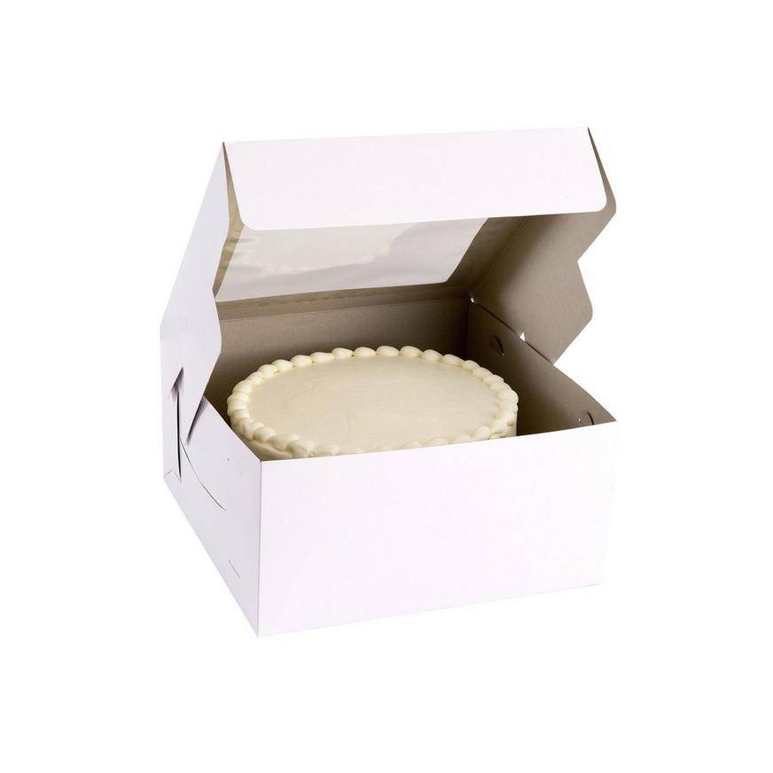 Amscan Square Window Cake Box (white )