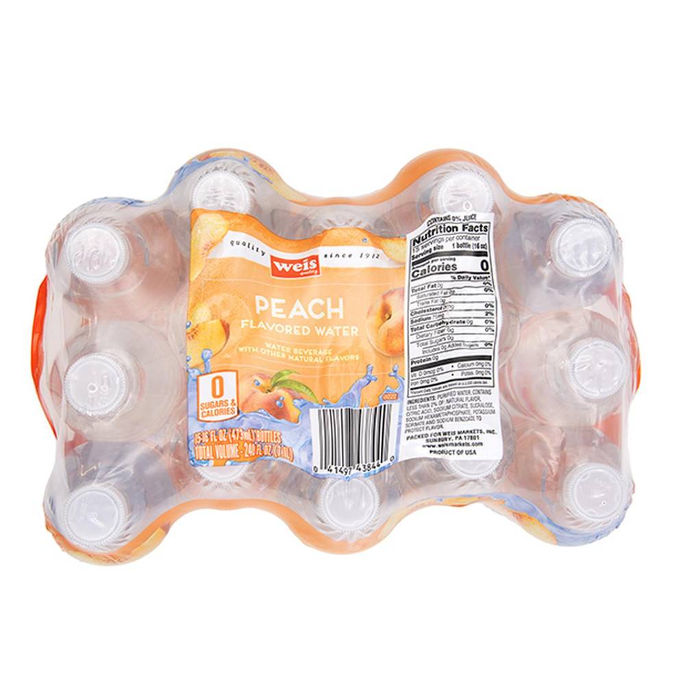 Weis Flavoured Water, Peach (15 x 15.9 fl oz)