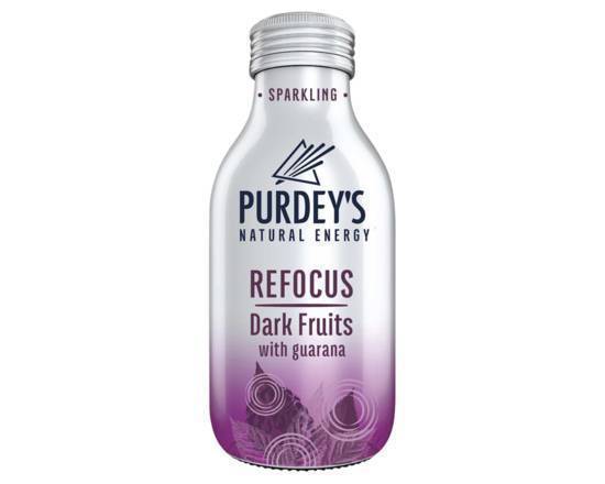 Purdey's Natural Energy Refocus Sparkling Dark Fruits with Guarana Bottle 330ml