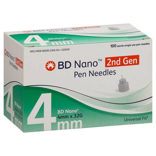Bd Nano 2nd Gen Pen Needles 4mm