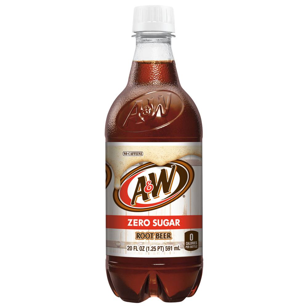 A&W Zero Sugar Root Beer (20 fl oz)