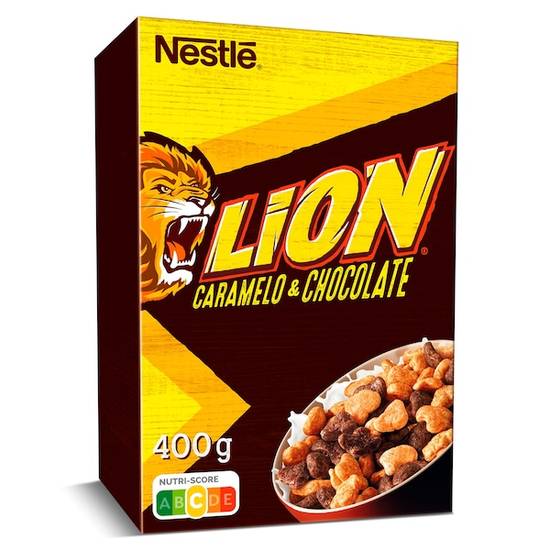Cereales integales con chocolate y caramelo Nestlé Lion caja 400 g