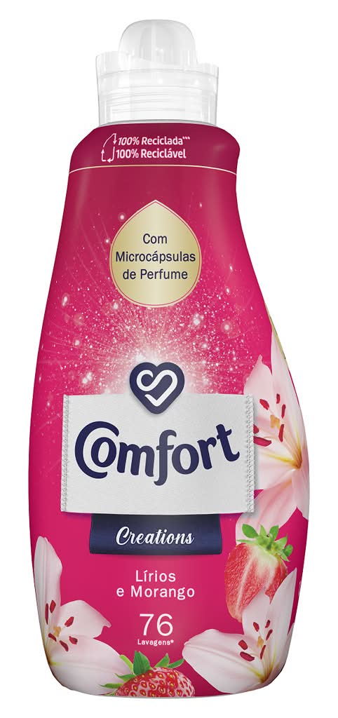 Comfort - Amaciador Roupa Concentrado Creations LÃrios e Morango, 76 doses