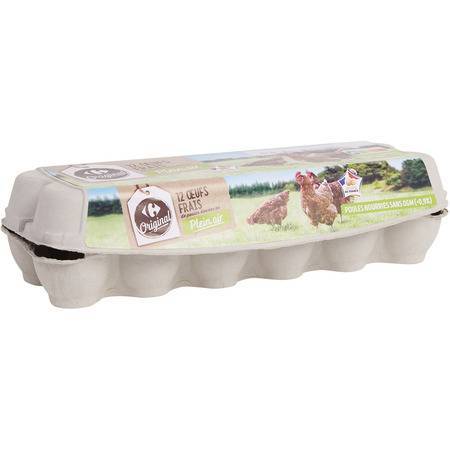 Carrefour original œufs plein air (12 pièces)