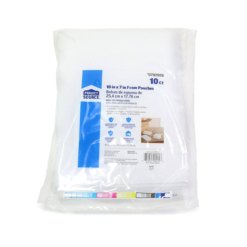 Project Source 10-Pack 7-in x 10-in Foam Pouches | 4060200