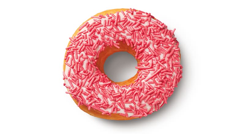 Valentine's Sprinkle Vanilla Dip Donut