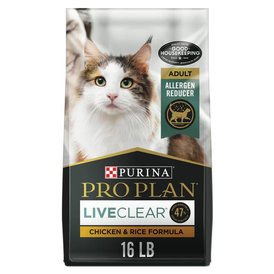 Purina Pro Plan Allergen Reducing, High Protein Cat Food-Liveclear Chicken and Rice Formula