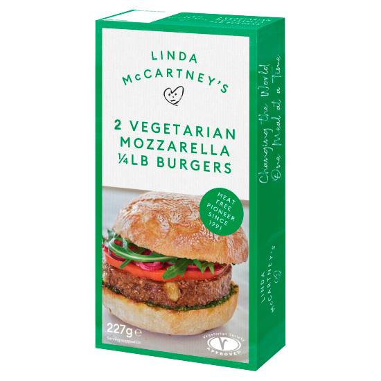 Linda McCartney's Vegetarian Mozzarella Burgers (2 pack)