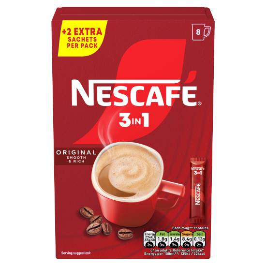 Nescafé 3 in 1 Original Coffee (8 ct) (128 g)