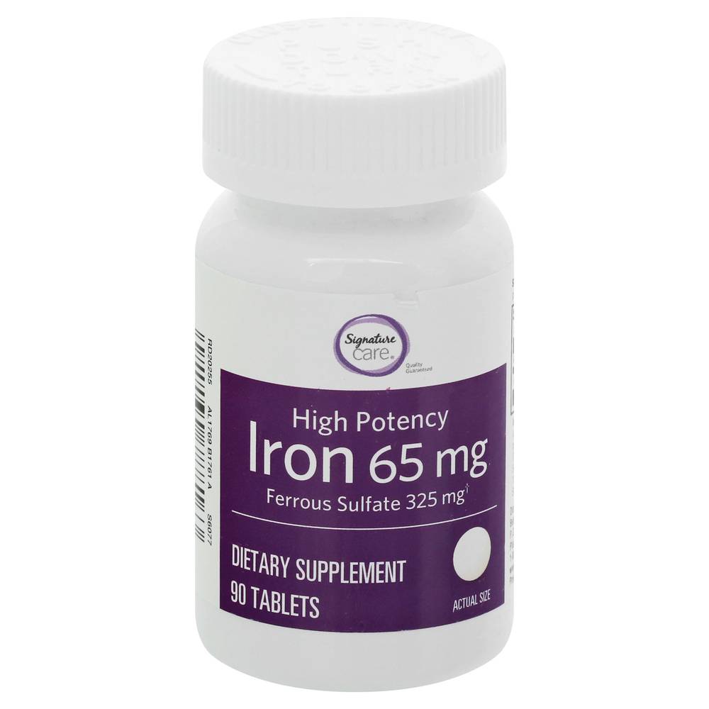 Signature Care High Potency 65 mg Iron Supplements