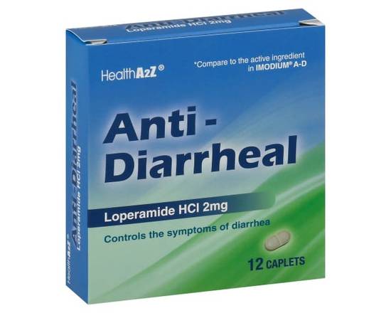 Healtha2Z · Anti-Diarrheal Loperamide HCI 2 mg (12 caplets)