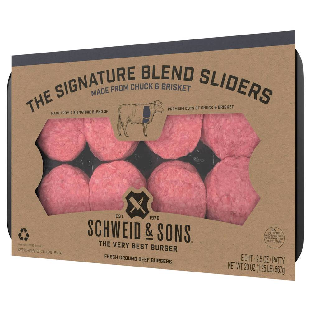 Schweid & Sons The Signature Series Chuck Brisket Patty (2.5 oz, 8 ct)