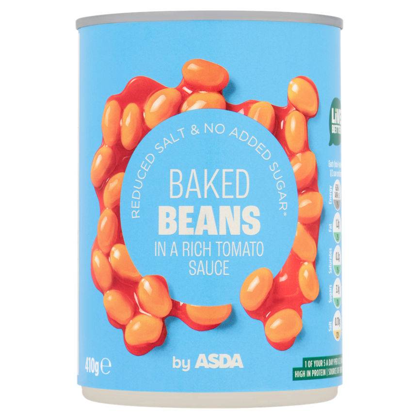 ASDA Baked Beans in a Rich Tomato Sauce (410g)