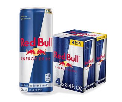 Red Bull Energy Drink (4 pack, 8.4 fl oz)