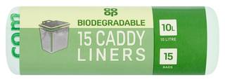 Co-op 15 Biodegradable Caddy Liners 10 Litre