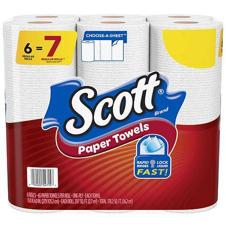 Scott Paper Towels Choose-A-Sheet Regular Rolls (6 ct)