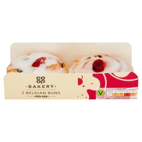 Co-op Lemon, Bakery Belgian Buns (2 pack)