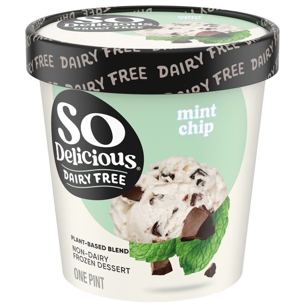 So Delicious Plant Based Blend Frozen Dessert, Mint Chip (1 pint)