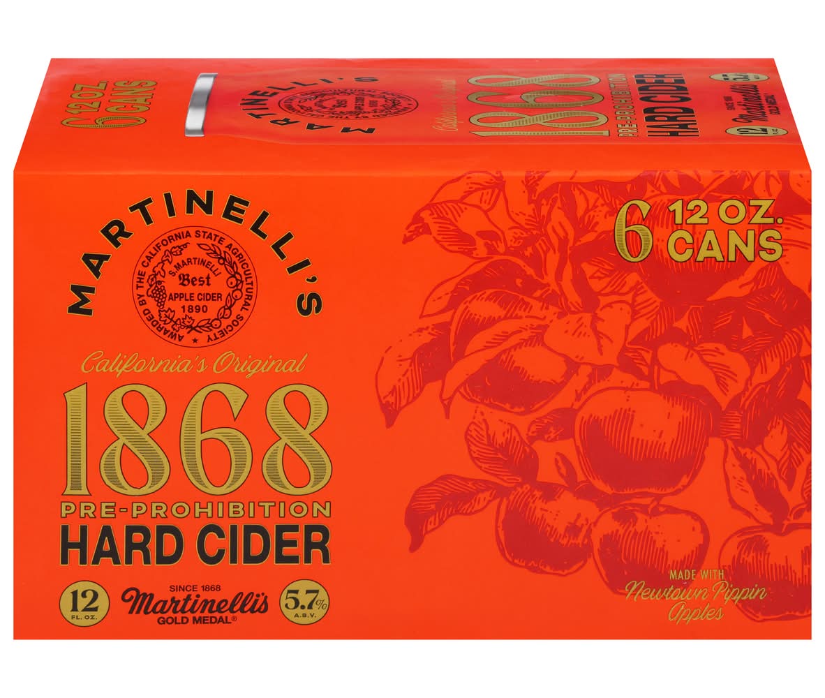 Martinelli's California's Original 1868 Hard Cider (6 x 12 fl oz)