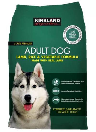 カークランドシグネチャー 成犬用ドッグフード ラム ライス ベジタブル (18.14kg)