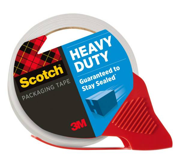 Scotch® Heavy-Duty Shipping Packing Tape With Dispenser, 3"Core, 1-7/8" x 38.2 Yd., Clear