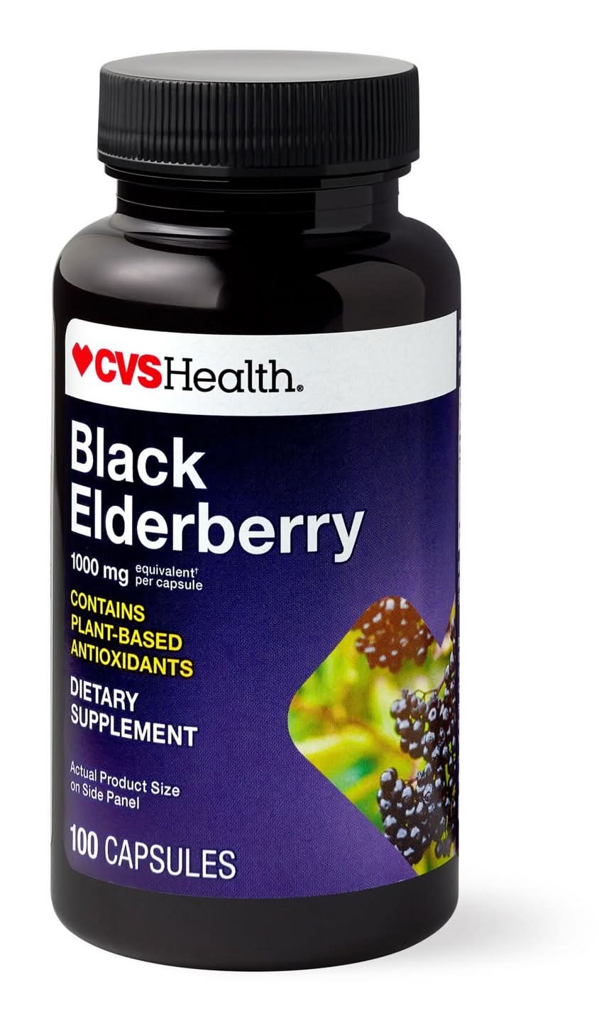 CVS Health 1000 Mg Capsules, Black Elderberry (100 ct)