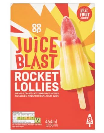 Co-op Juice Blast Rocket Lollies 8 x 58ml (464ml)