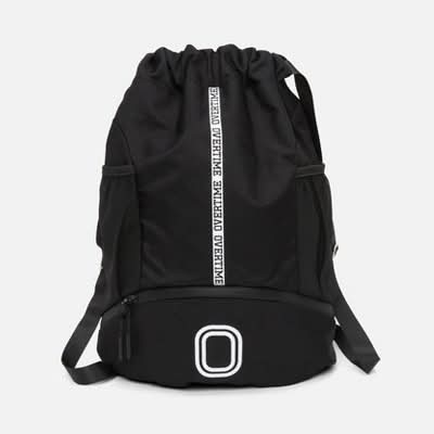 Overtime Elite Cinch Sports Drawstring Bag With Shoe Compartment, Stacked O's Outline